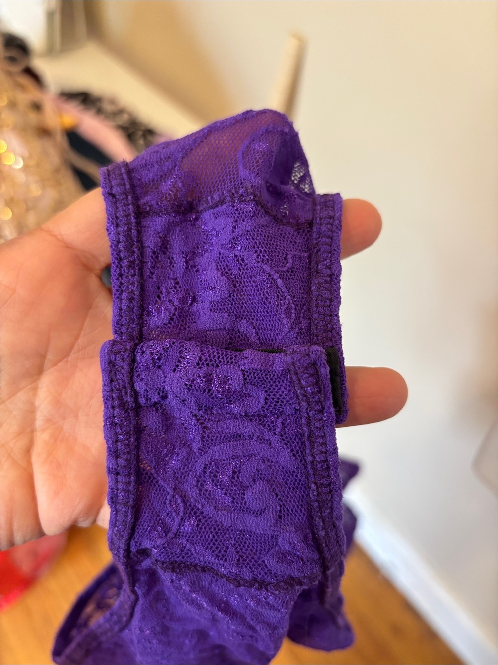 Spiegel Purple Lace Sleeveless Bodysuit - Picture 5 of 5